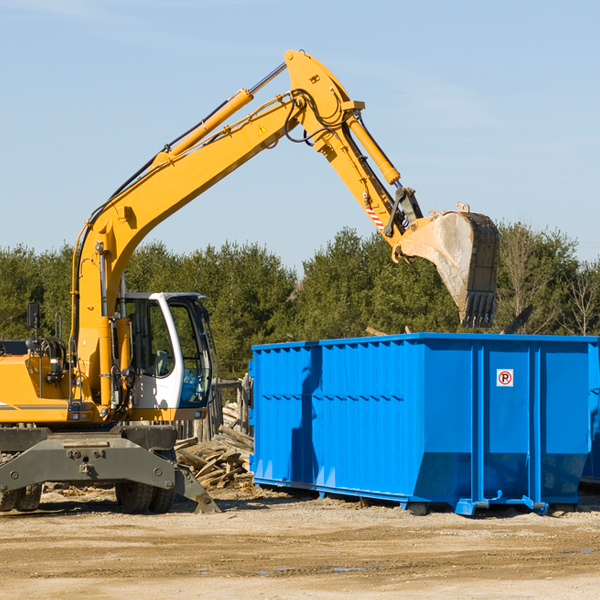 are there any restrictions on where a residential dumpster can be placed in Benton